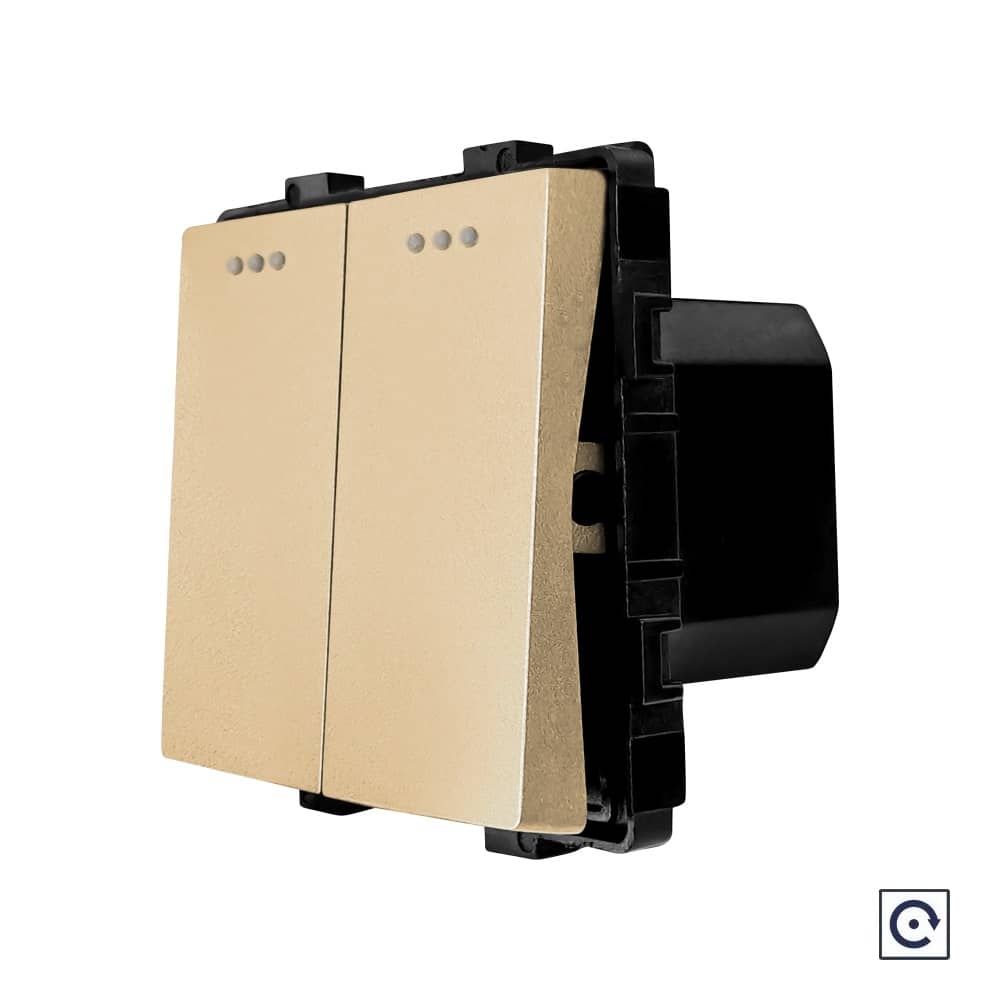 Modul Intrerupator Dublu Mecanic cu Reset / Revenire LUXION — imaginea 1