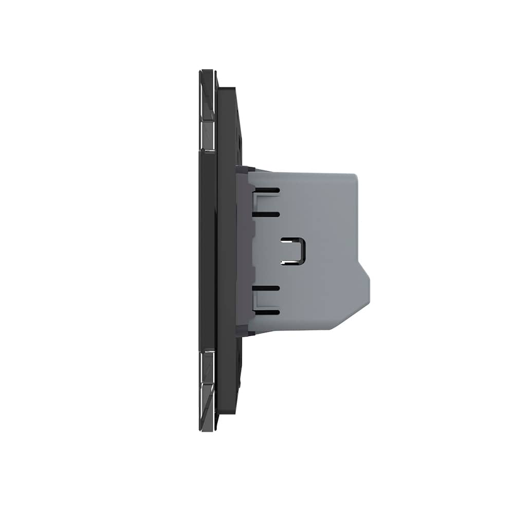 Intrerupator Simplu Cap Scara / Cruce cu Touch LIVOLO cu Rama din Sticla - Protocol Zigbee EC — imaginea 3
