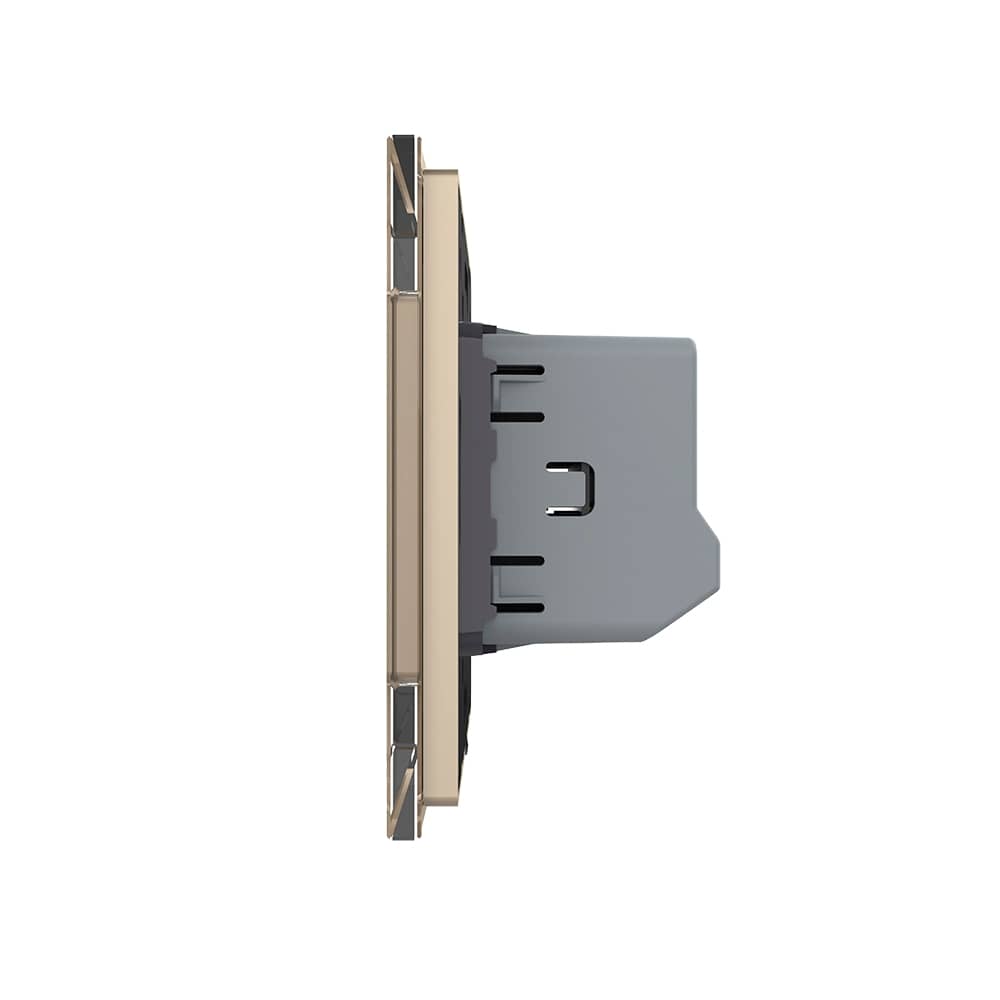 Intrerupator Simplu cu Touch LIVOLO cu Rama din Sticla - Protocol ZigBee EC — imaginea 3