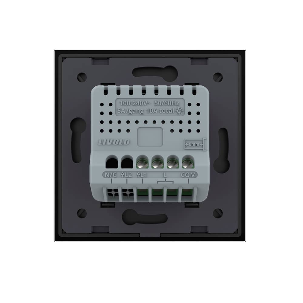 Intrerupator Simplu Cap Scara / Cruce cu Touch LIVOLO cu Rama din Sticla - Protocol Zigbee EC — imaginea 4
