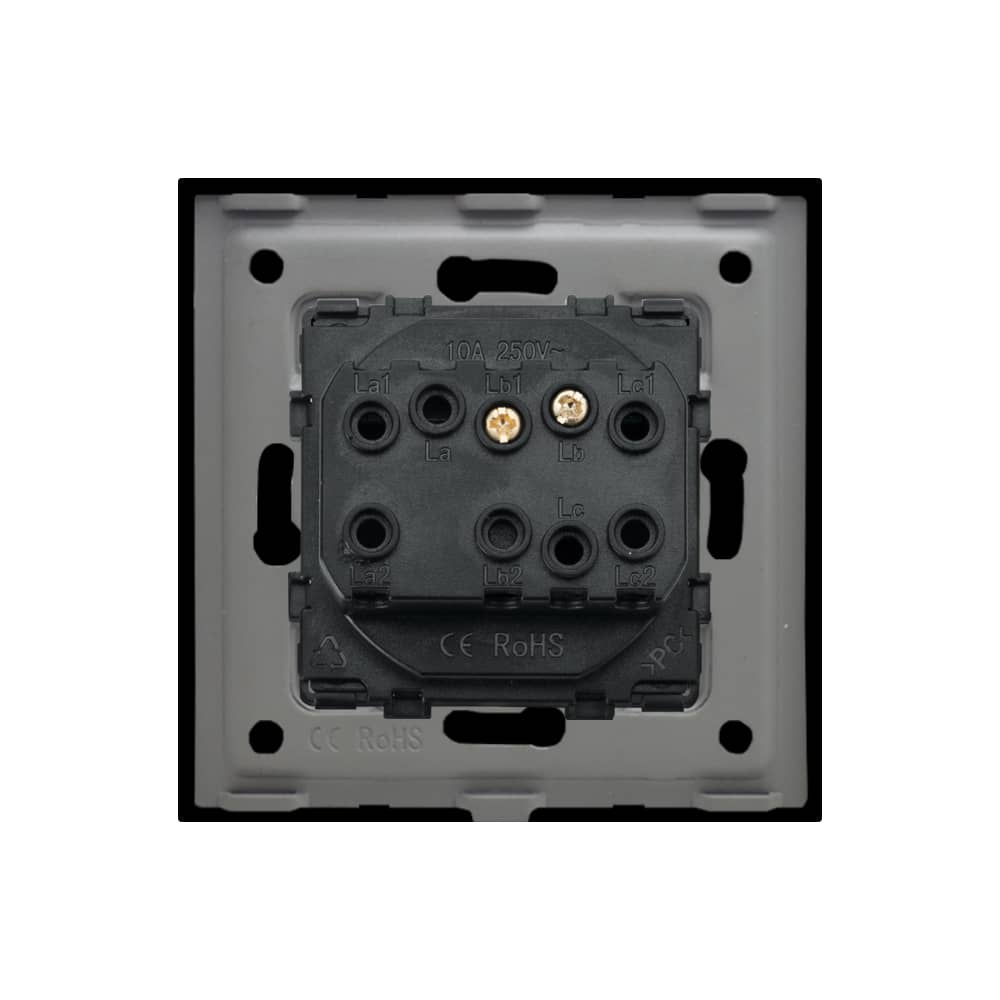 Intrerupator Simplu Mecanic cu Reset / Revenire LUXION cu Rama din Sticla — imaginea 4