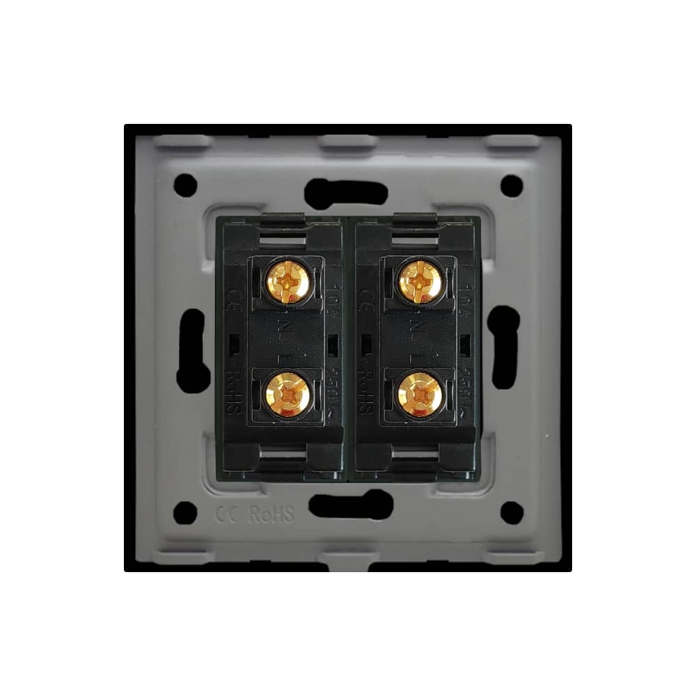 Priza Dubla cu Module Inguste cu Rama din Aluminiu LUXION — imaginea 4