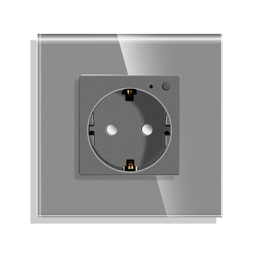 Priza Inteligenta cu Protocol Zigbee si Monitorizare Consum cu Rama Din Sticla LUXION — imaginea 2