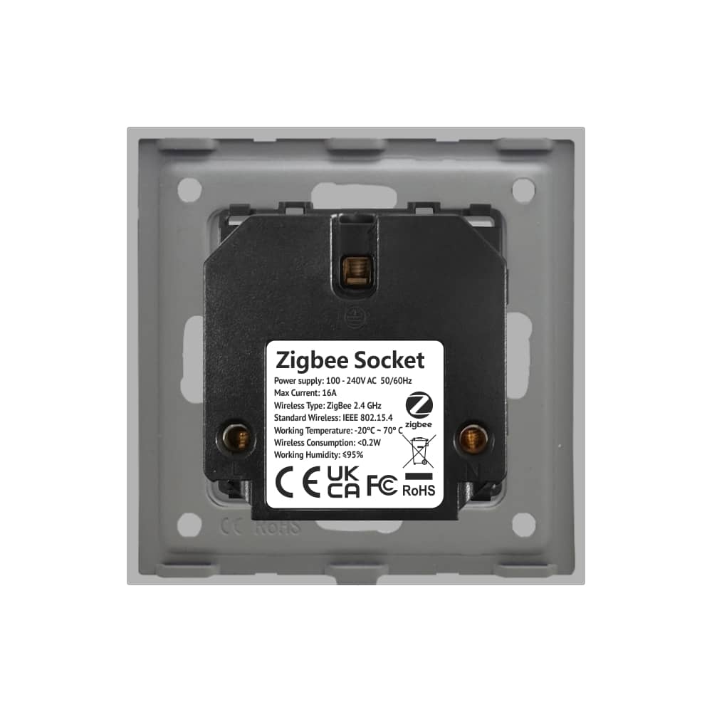 Priza Inteligenta cu Protocol Zigbee si Monitorizare Consum cu Rama Din Sticla LUXION — imaginea 4