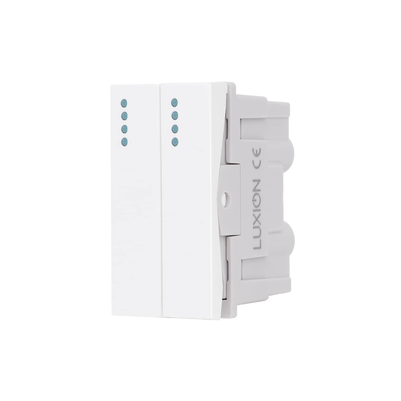 Modul Intrerupator Dublu Mecanic 2M / 1M LUXION, Standard Italian — imaginea 1