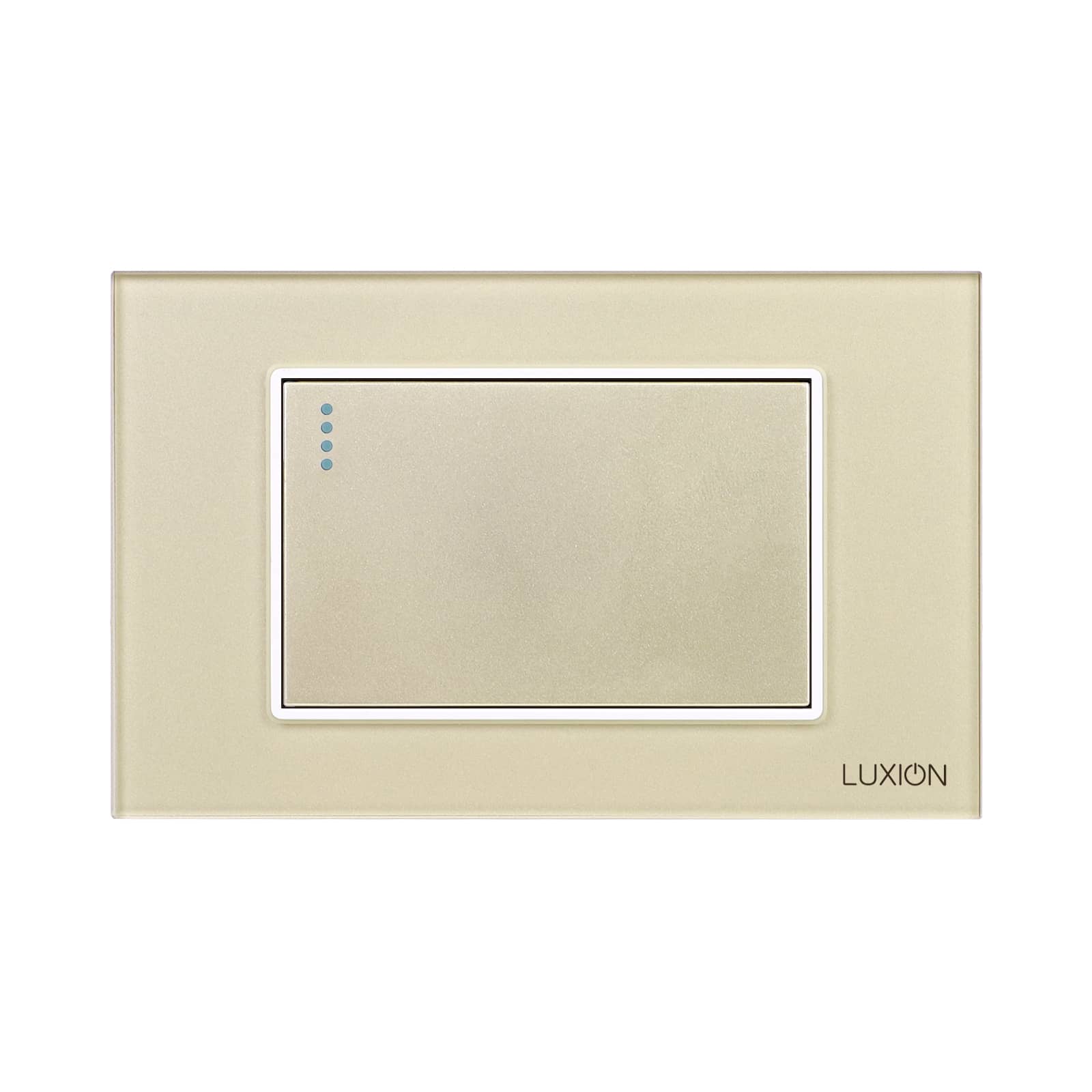 Intrerupator Simplu Cap Scara Mecanic LUXION cu Rama din Sticla, Standard Italian, 3M — imaginea 2