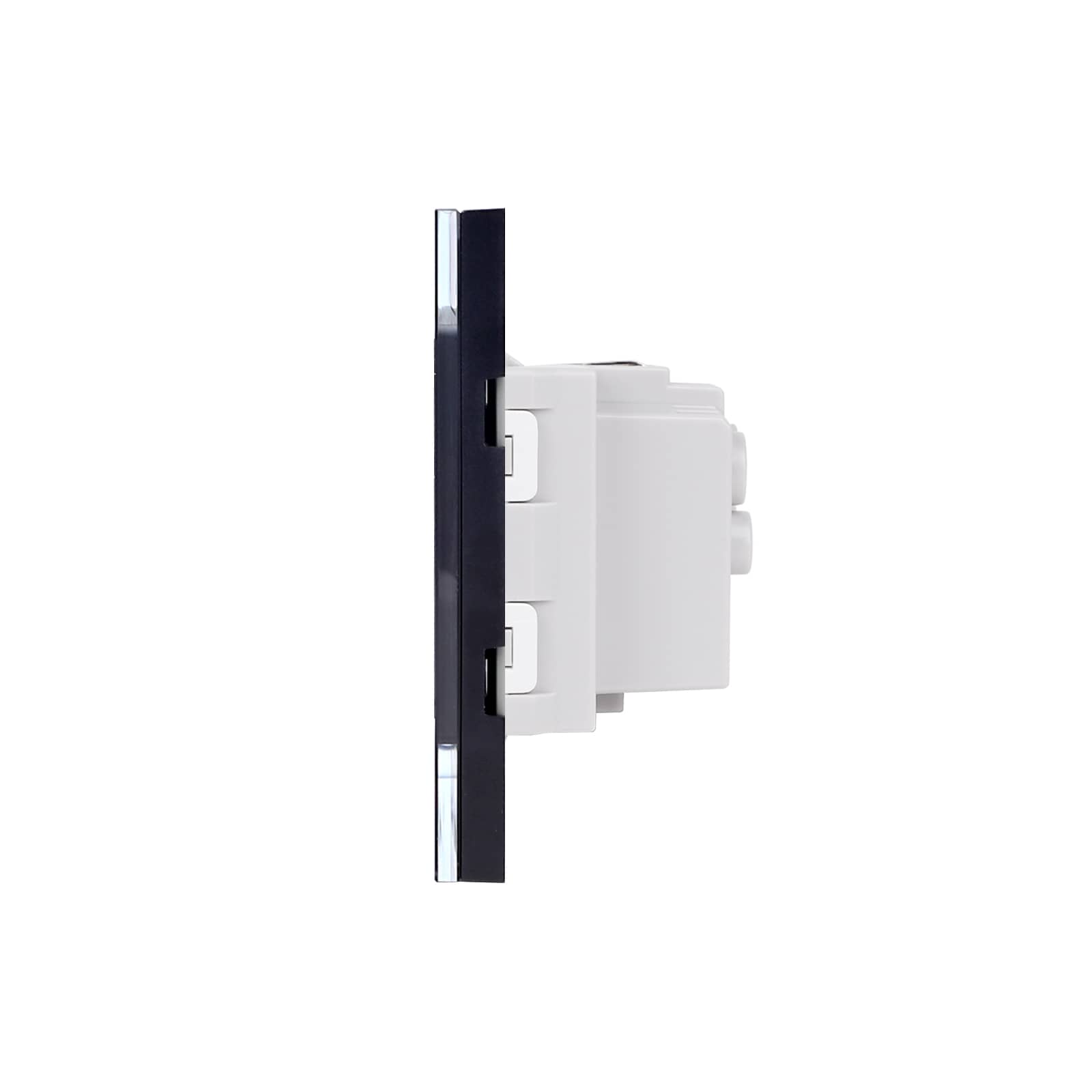 Priza Tripla cu Rama din Sticla LUXION, Standard Italian, 6M — imaginea 3