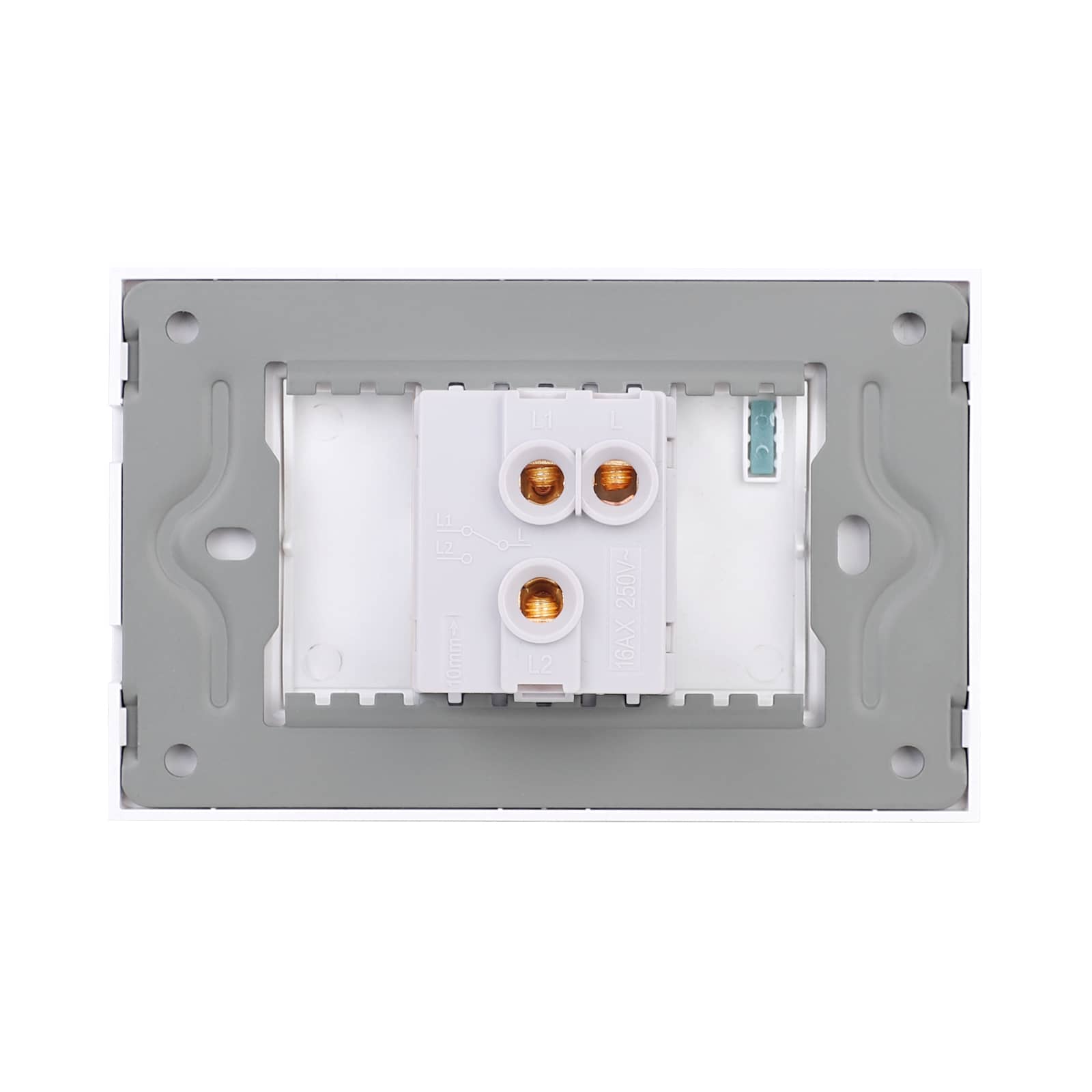 Intrerupator Simplu Cap Scara Mecanic LUXION cu Rama din Sticla, Standard Italian, 3M — imaginea 4