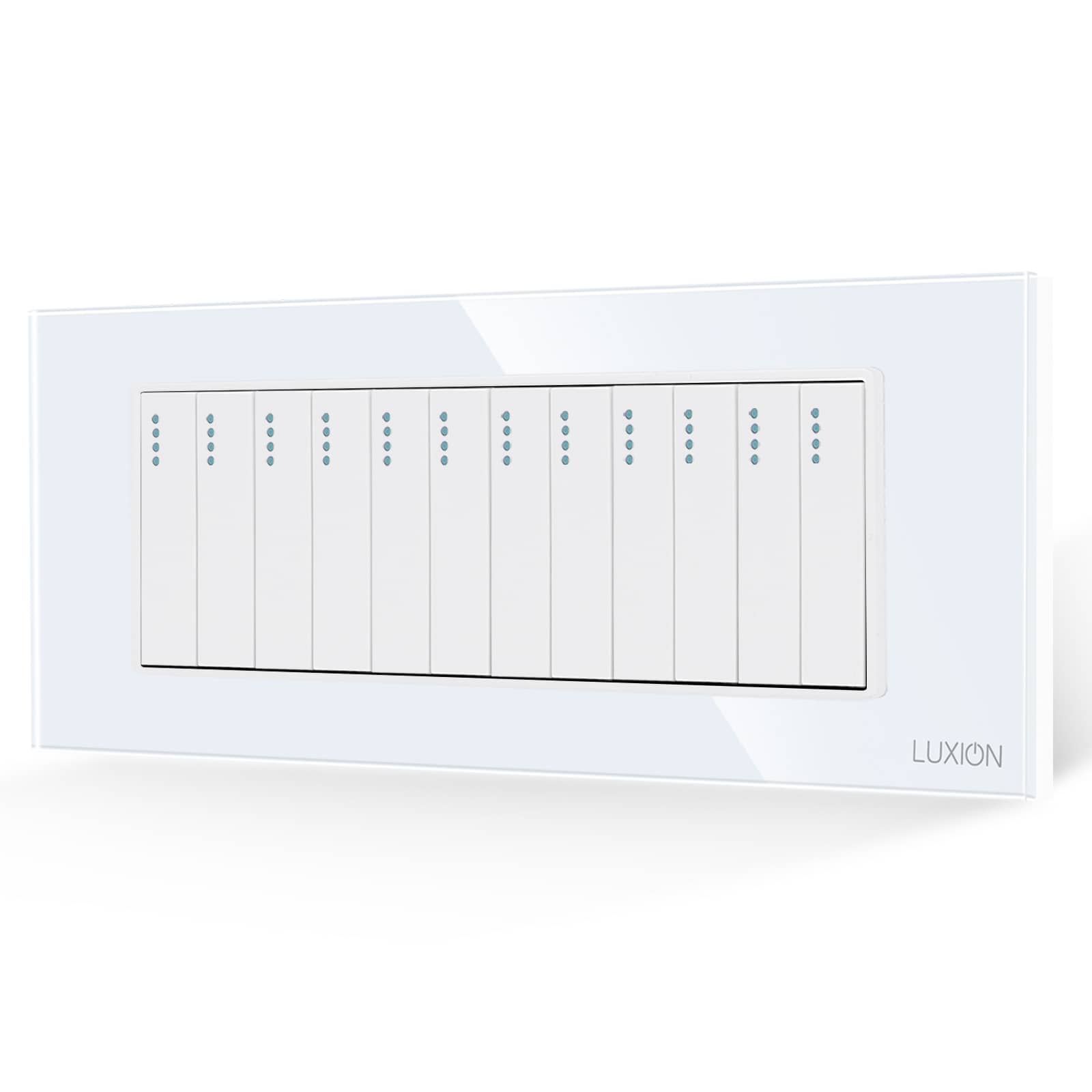 Intrerupator Mecanic 12 Posturi LUXION cu Rama din Sticla, Standard Italian, 6M — imaginea 1