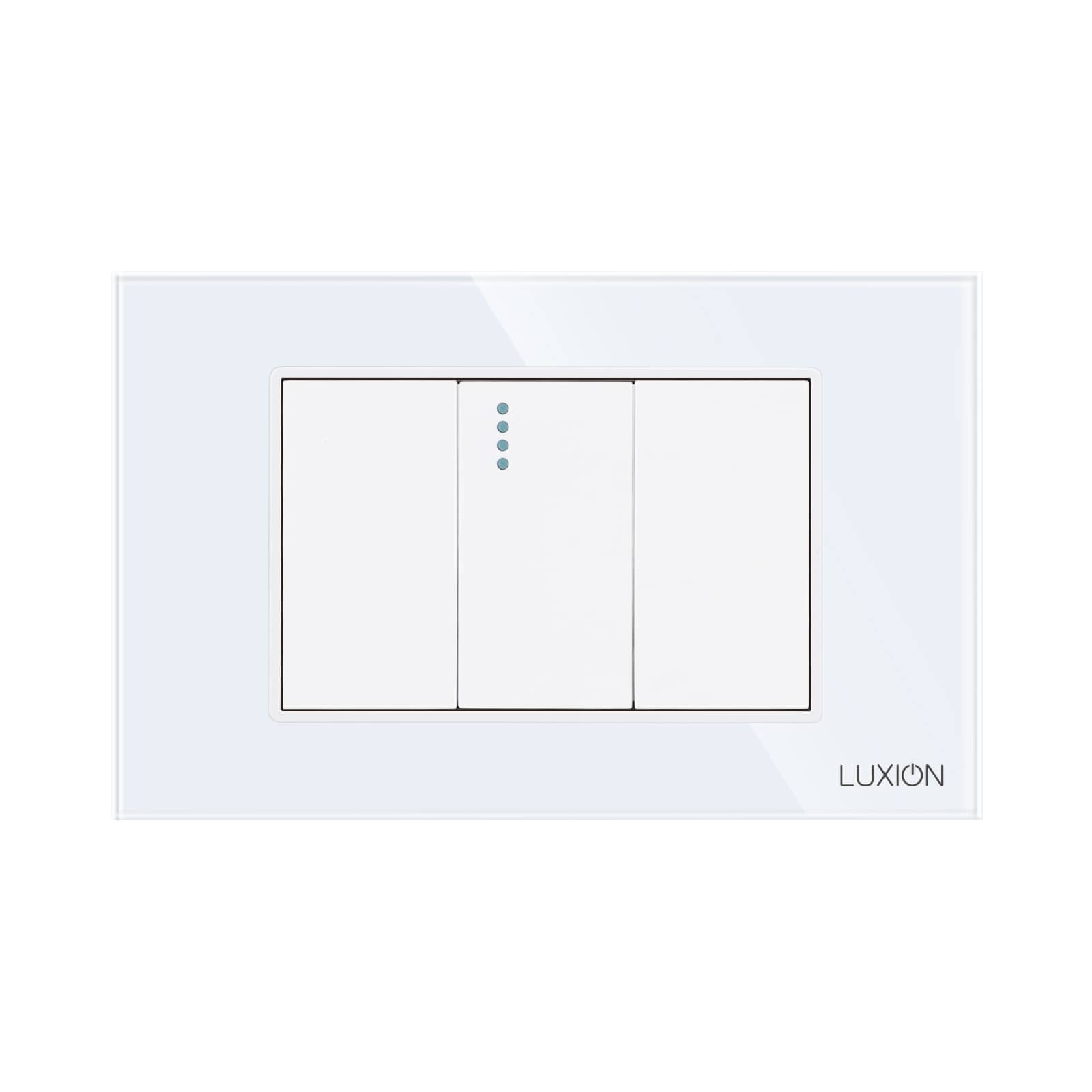 Intrerupator cu Revenire (Sonerie) Mecanic 1M si 2 Taste False LUXION cu Rama din Sticla, Standard Italian, 3M — imaginea 2