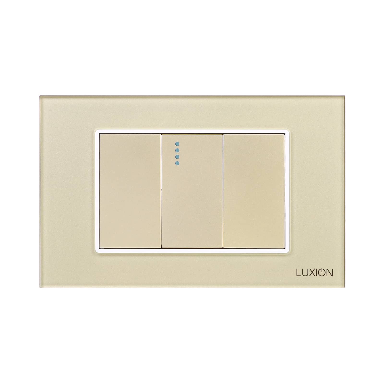 Intrerupator cu Revenire (Sonerie) Mecanic 1M si 2 Taste False LUXION cu Rama din Sticla, Standard Italian, 3M — imaginea 2