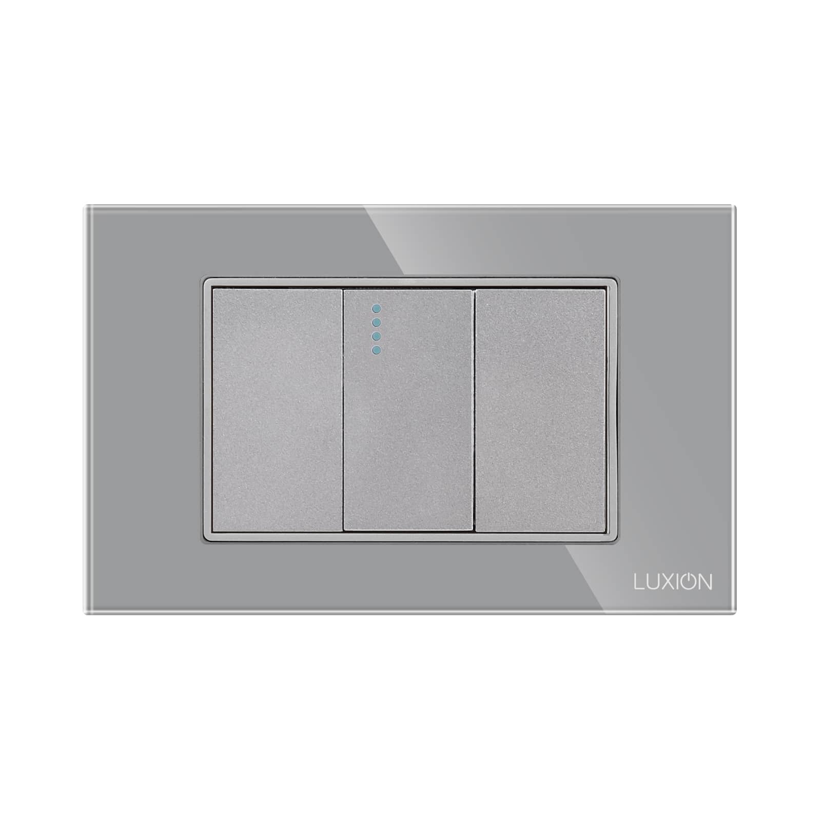 Intrerupator cu Revenire (Sonerie) Mecanic 1M si 2 Taste False LUXION cu Rama din Sticla, Standard Italian, 3M — imaginea 2