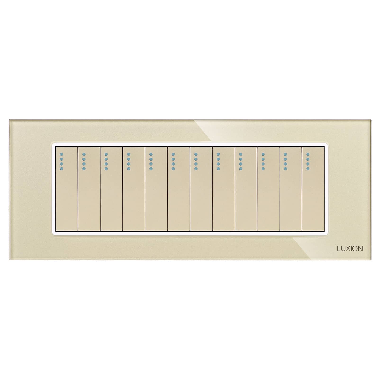 Intrerupator Mecanic 12 Posturi LUXION cu Rama din Sticla, Standard Italian, 6M — imaginea 2