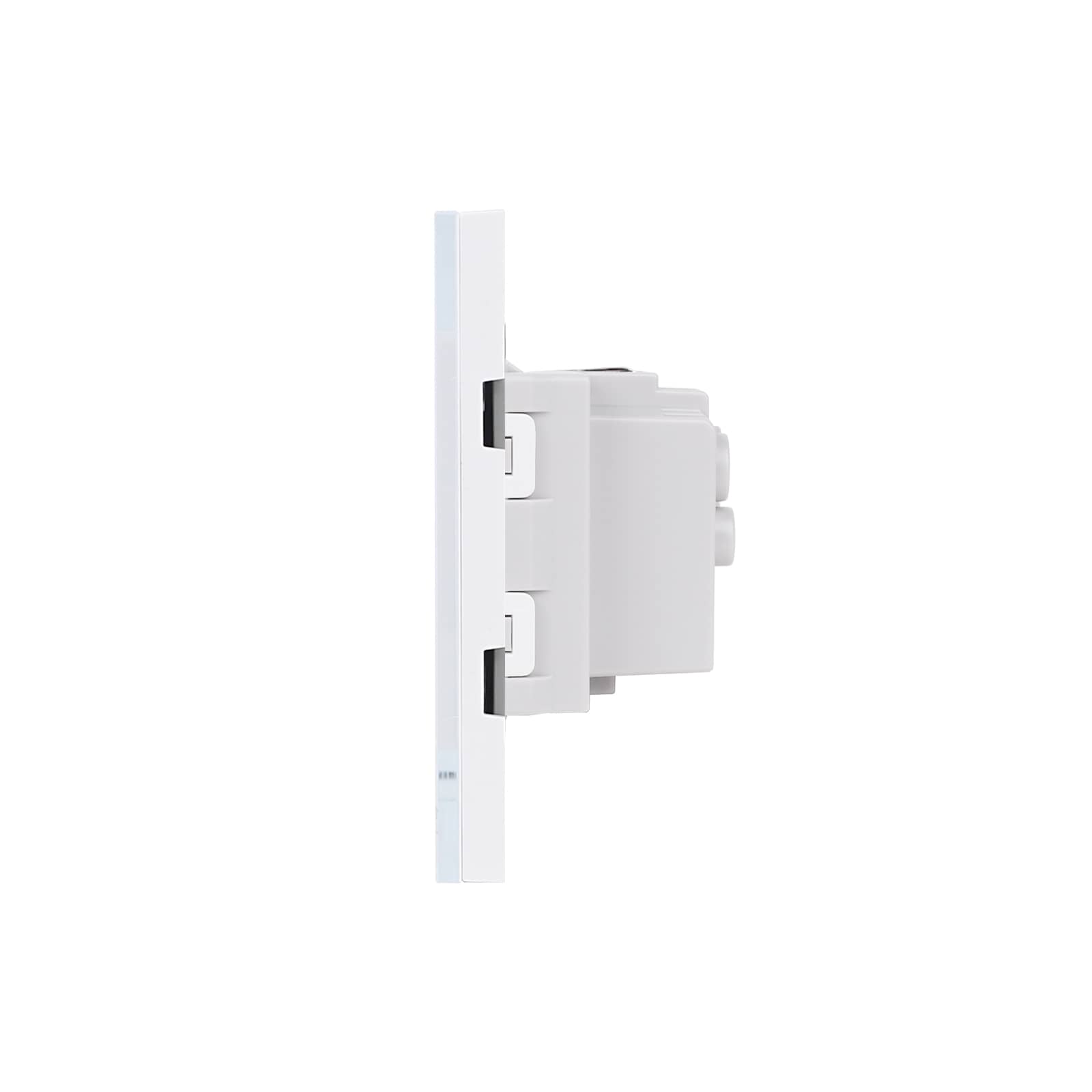 Priza Simpla si 1 Tasta Falsa cu Rama din Sticla LUXION, Standard Italian, 3M — imaginea 3