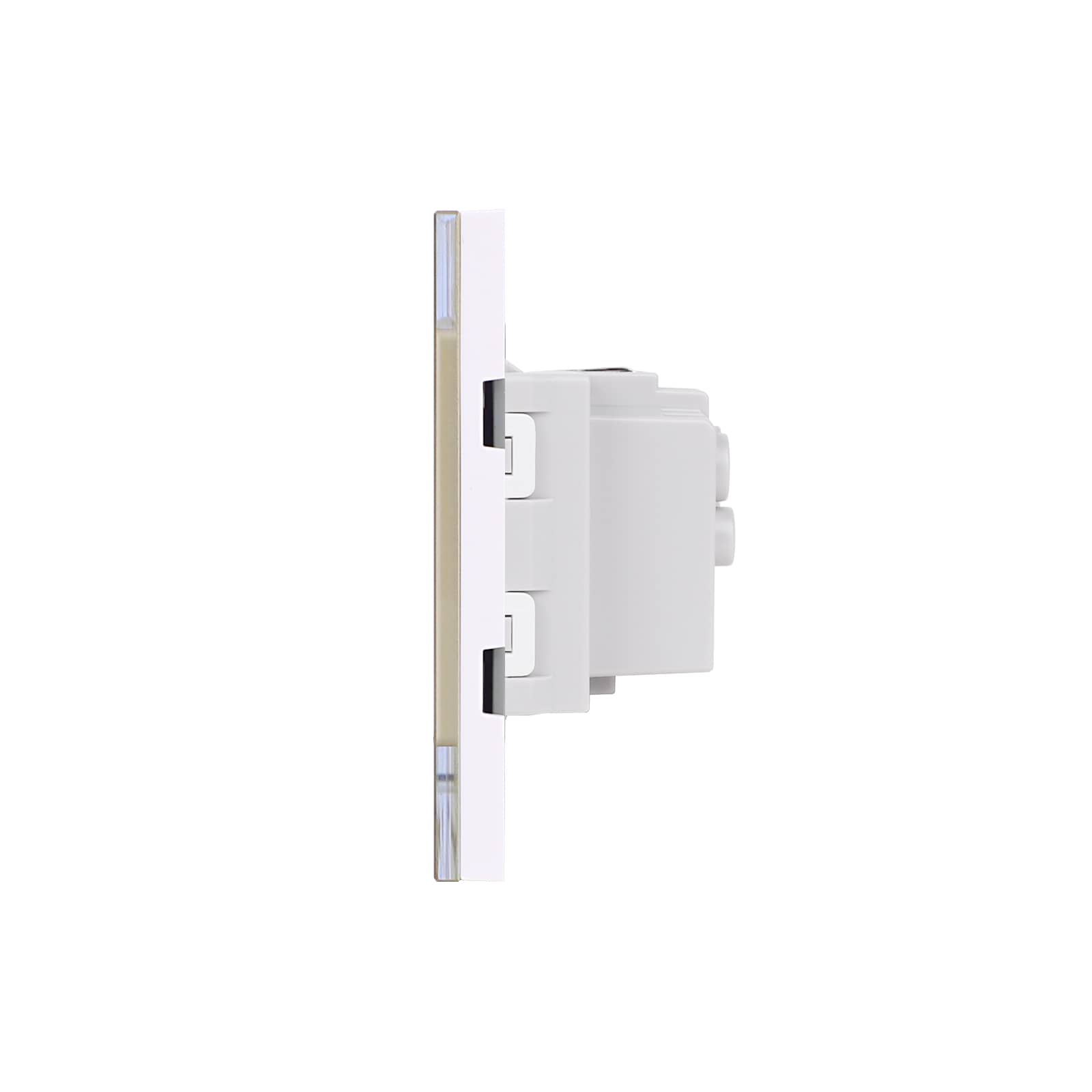 Priza Simpla si 1 Tasta Falsa cu Rama din Sticla LUXION, Standard Italian, 3M — imaginea 3