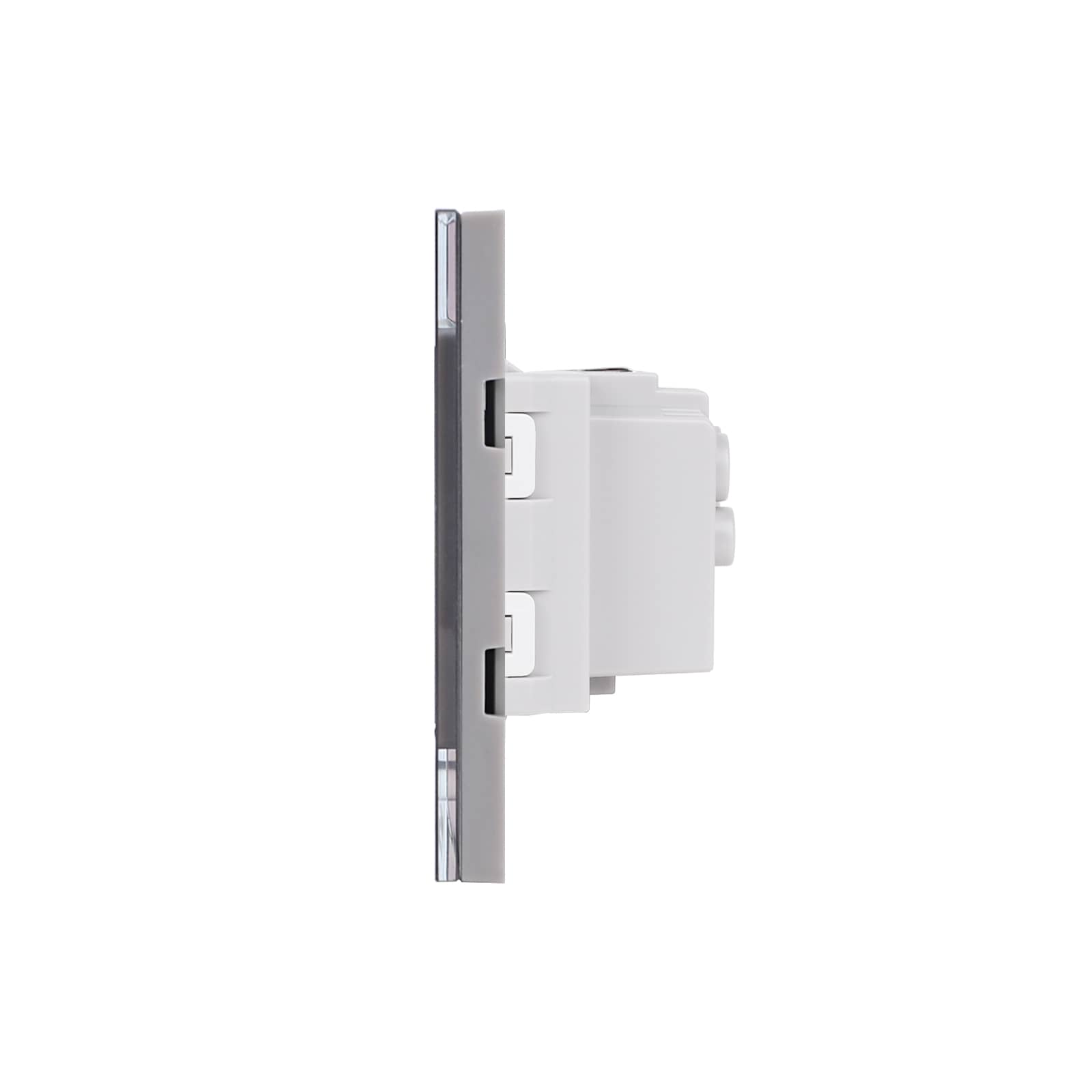 Priza Simpla si 1 Tasta Falsa cu Rama din Sticla LUXION, Standard Italian, 3M — imaginea 3