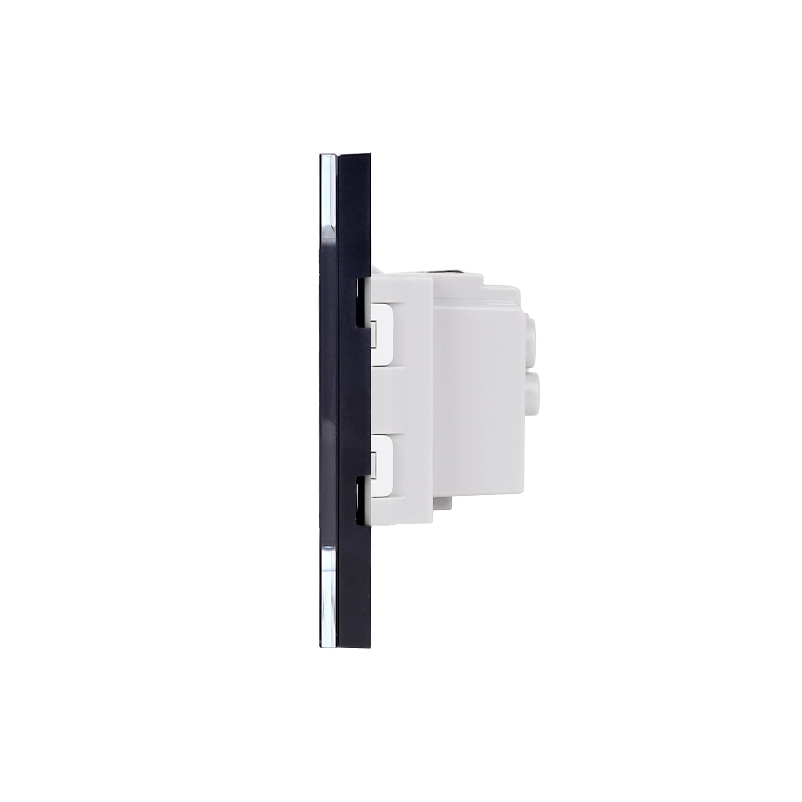 Priza Simpla si 1 Tasta Falsa cu Rama din Sticla LUXION, Standard Italian, 3M — imaginea 3