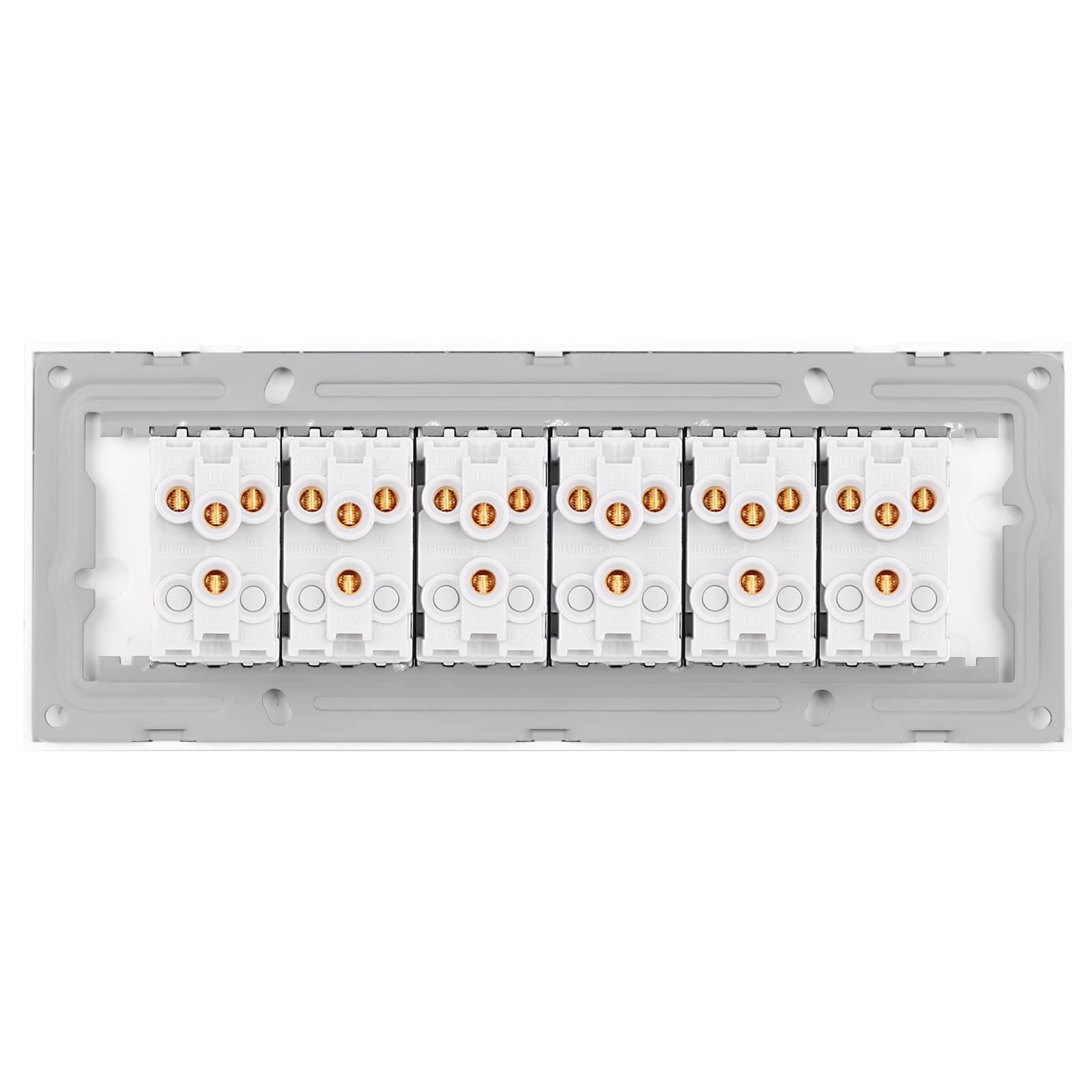 Intrerupator Mecanic 12 Posturi LUXION cu Rama din Sticla, Standard Italian, 6M — imaginea 4