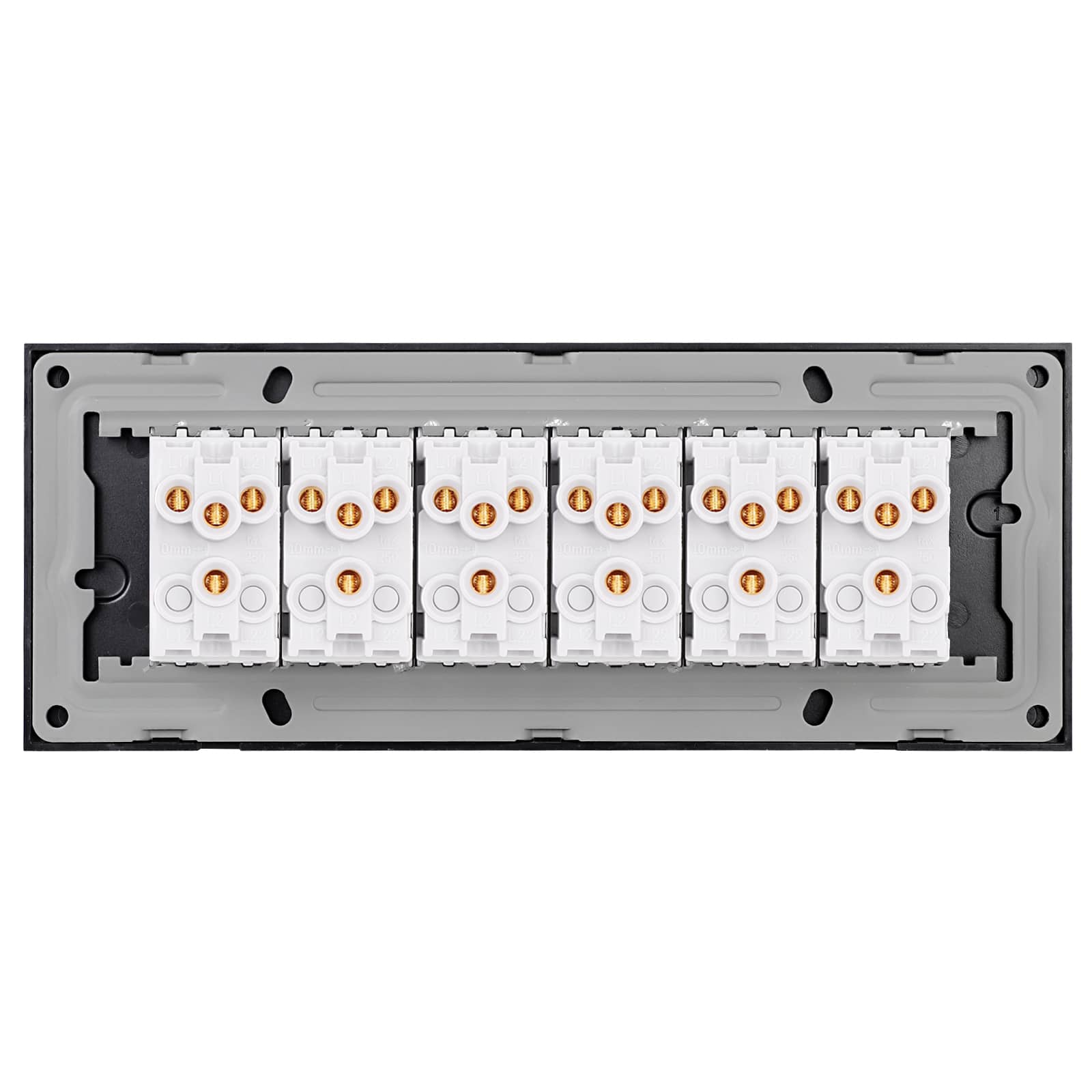 Intrerupator Mecanic 12 Posturi LUXION cu Rama din Sticla, Standard Italian, 6M — imaginea 4