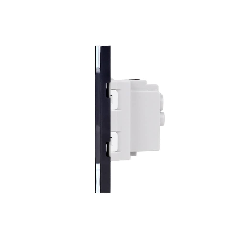 Priza Dubla cu Rama din Sticla LUXION, Standard Italian, 4M — imaginea 3