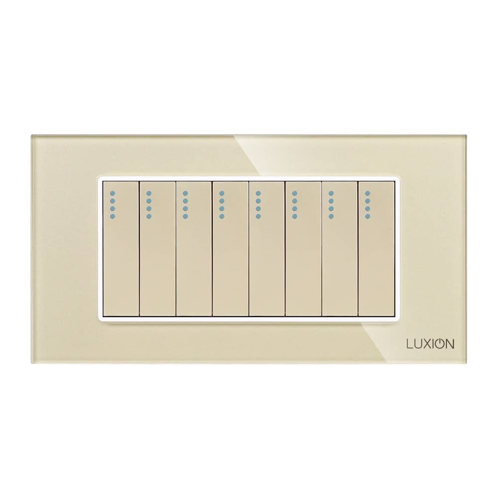 Intrerupator Mecanic 8 Posturi LUXION cu Rama din Sticla, Standard Italian, 4M — imaginea 2
