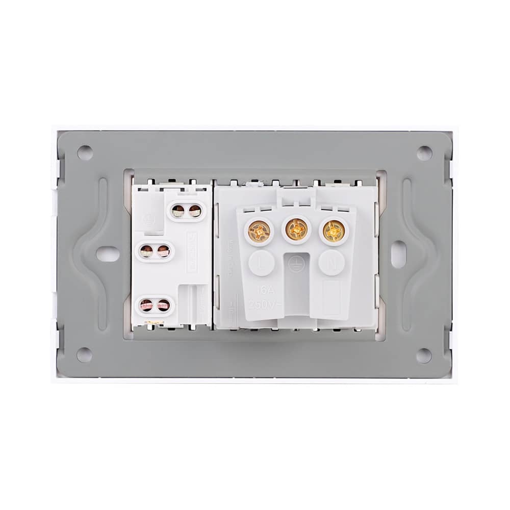 Priza Schuko + Universala Italiana cu Rama din Sticla LUXION, Standard Italian, 3M — imaginea 4