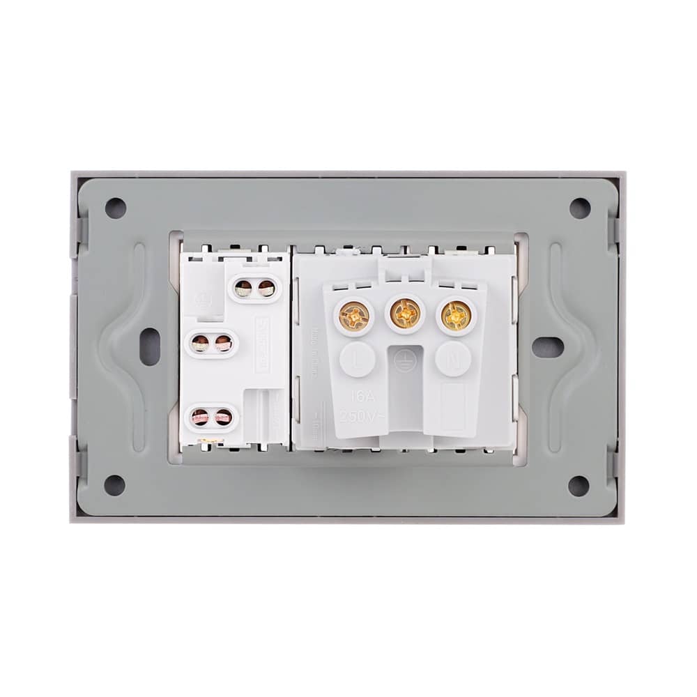 Priza Schuko + Universala Italiana cu Rama din Sticla LUXION, Standard Italian, 3M — imaginea 4