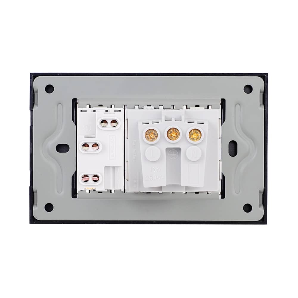 Priza Schuko + Universala Italiana cu Rama din Sticla LUXION, Standard Italian, 3M — imaginea 4