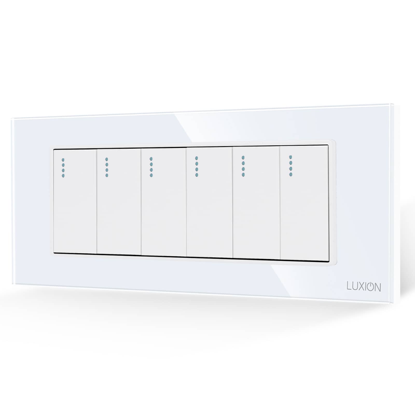 Intrerupator Mecanic 6 Posturi LUXION cu Rama din Sticla, Standard Italian, 6M — imaginea 1
