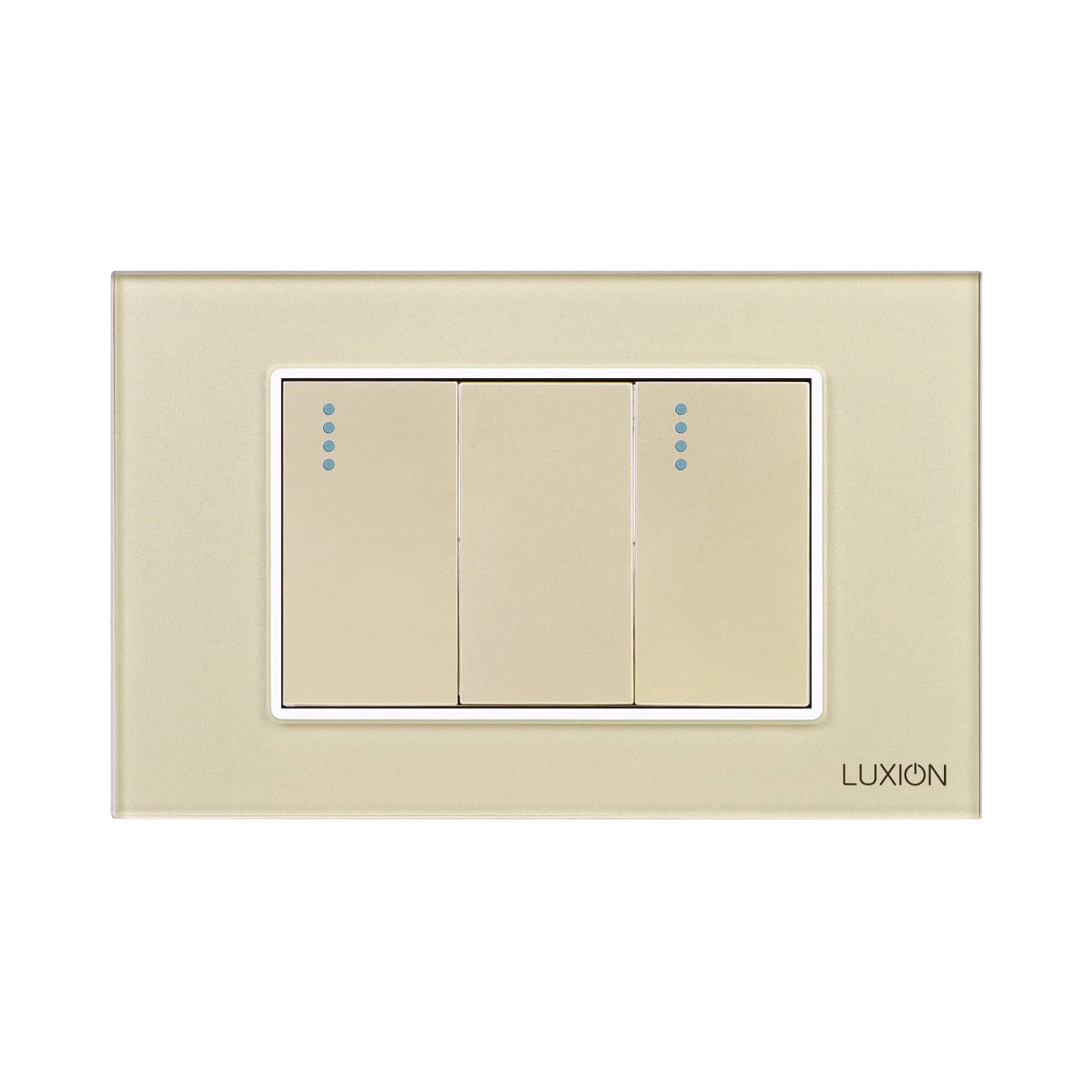 Intrerupator Dublu Mecanic LUXION cu Rama din Sticla, Standard Italian, 3M — imaginea 2