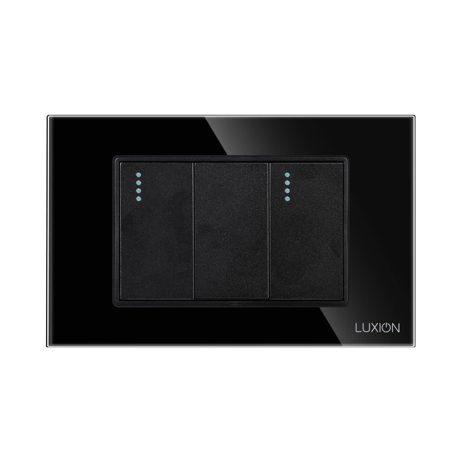 Intrerupator Dublu Mecanic LUXION cu Rama din Sticla, Standard Italian, 3M — imaginea 2