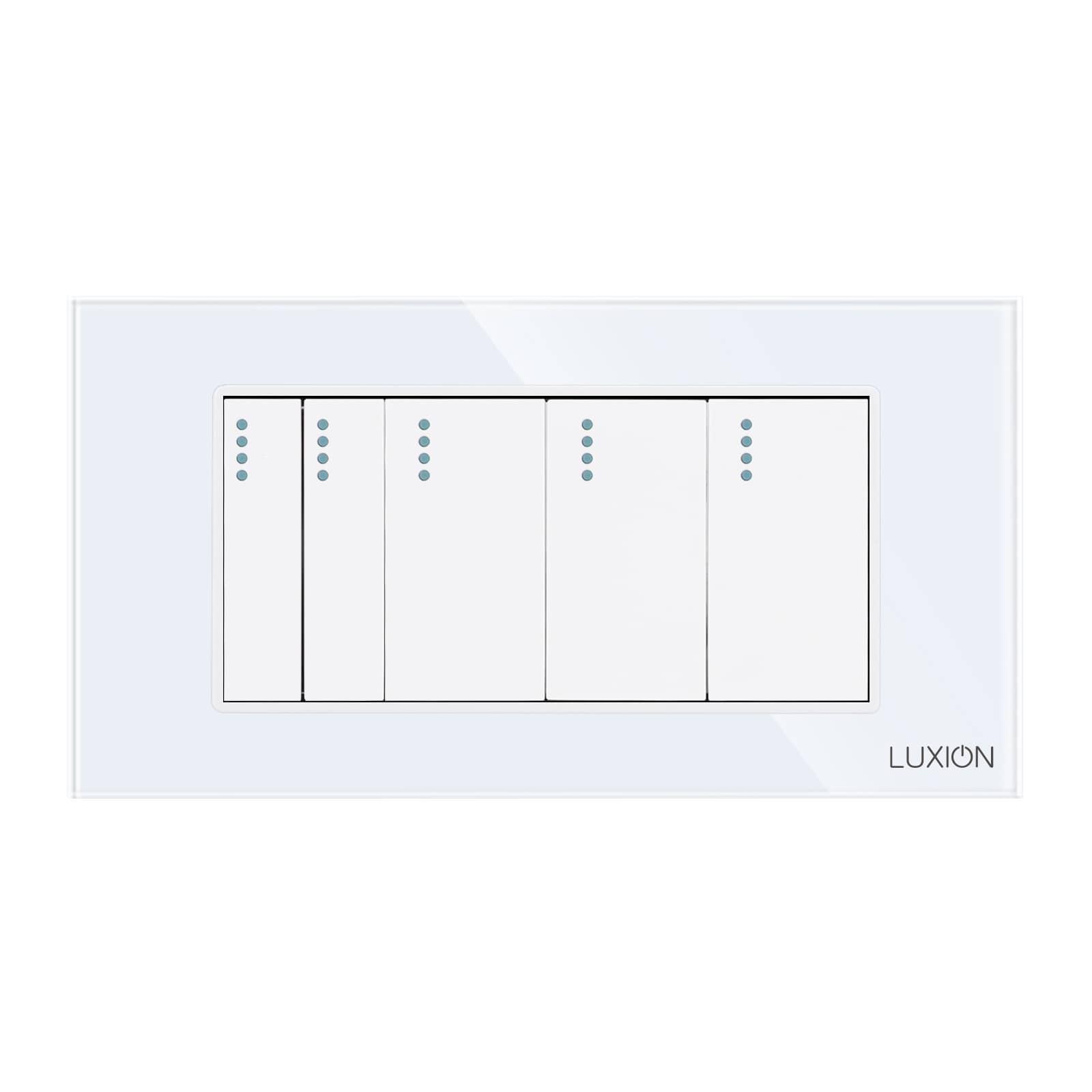 Intrerupator Mecanic 5 Posturi LUXION cu Rama din Sticla, Standard Italian, 4M — imaginea 2
