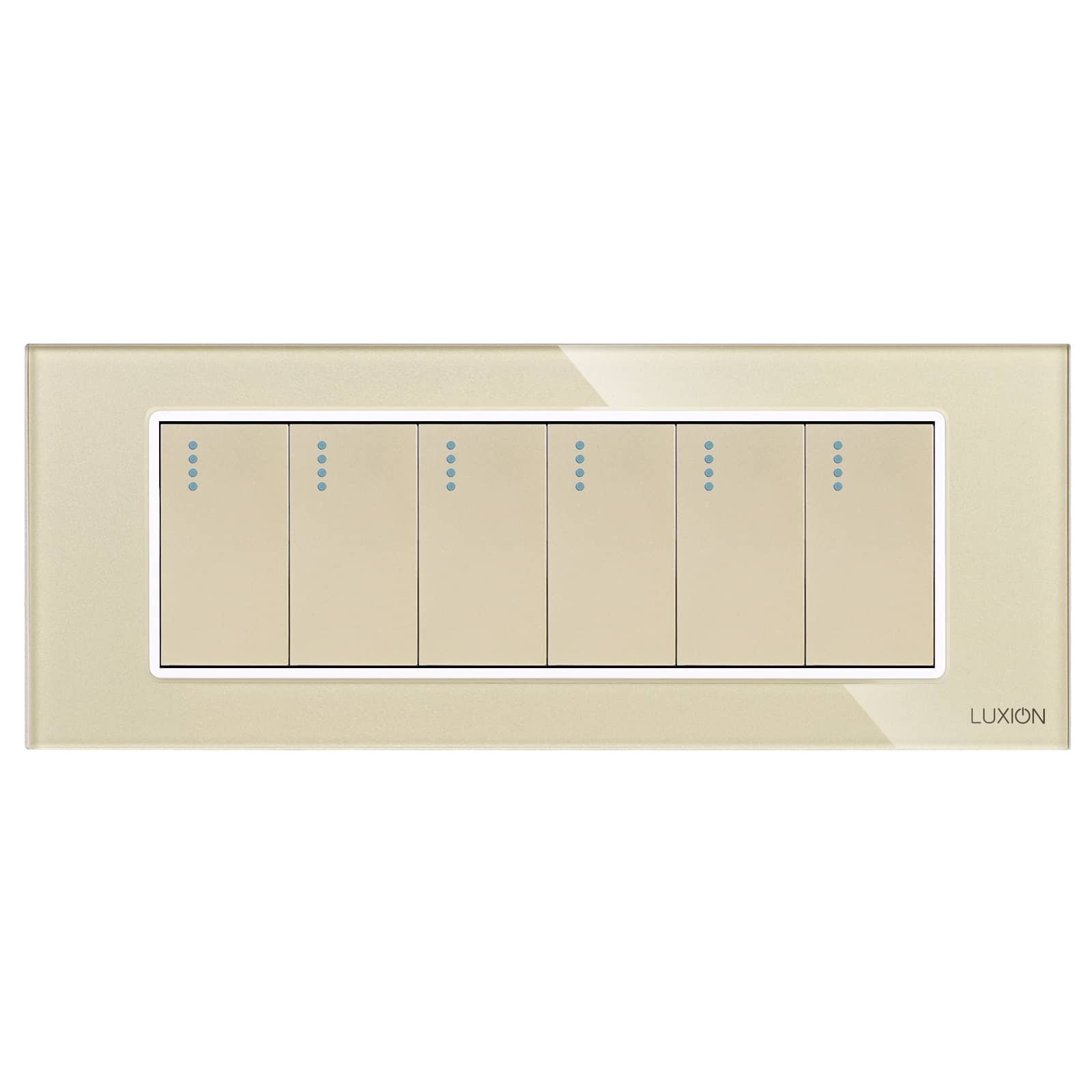 Intrerupator Mecanic 6 Posturi LUXION cu Rama din Sticla, Standard Italian, 6M — imaginea 2