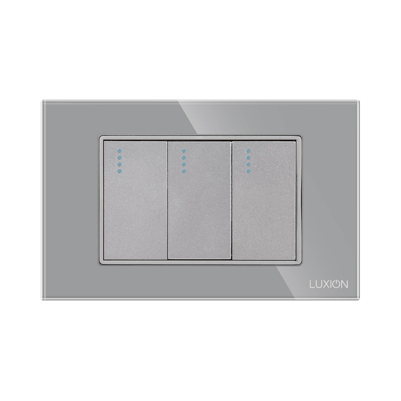 Intrerupator Triplu Mecanic LUXION cu Rama din Sticla, Standard Italian, 3M — imaginea 2