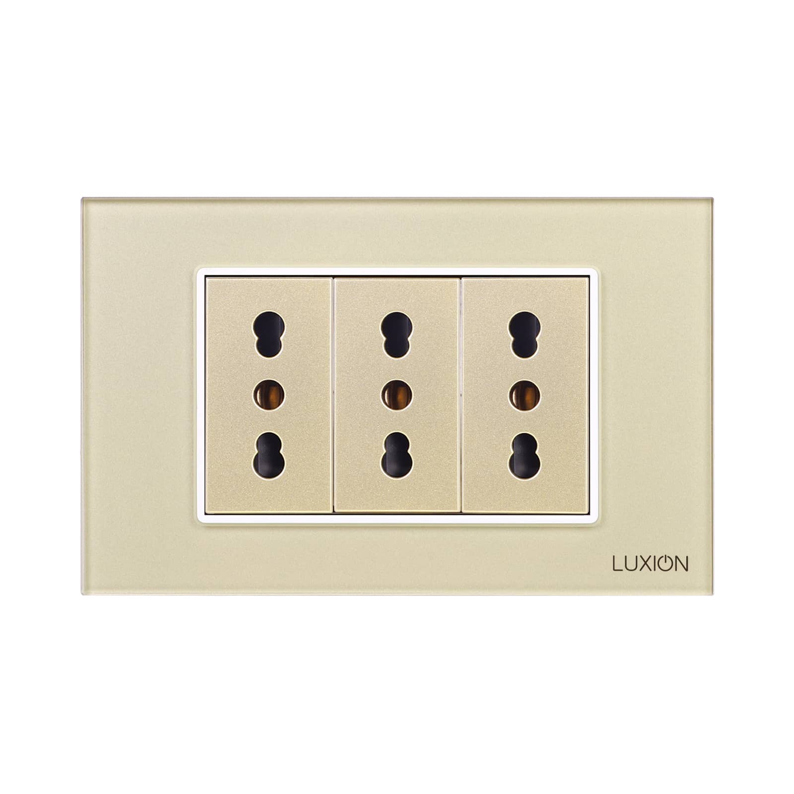 Priza Tripla cu Rama din Sticla LUXION, Standard Italian, 3M — imaginea 2