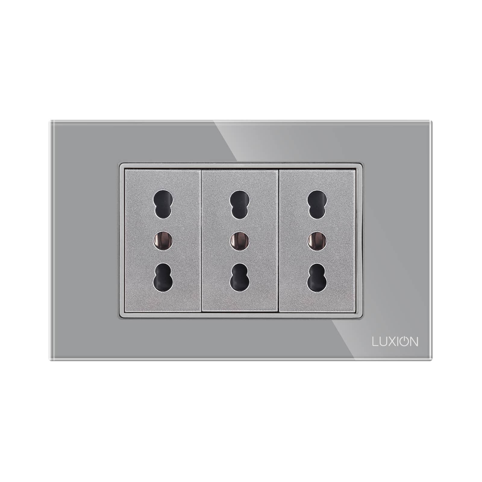 Priza Tripla cu Rama din Sticla LUXION, Standard Italian, 3M — imaginea 2