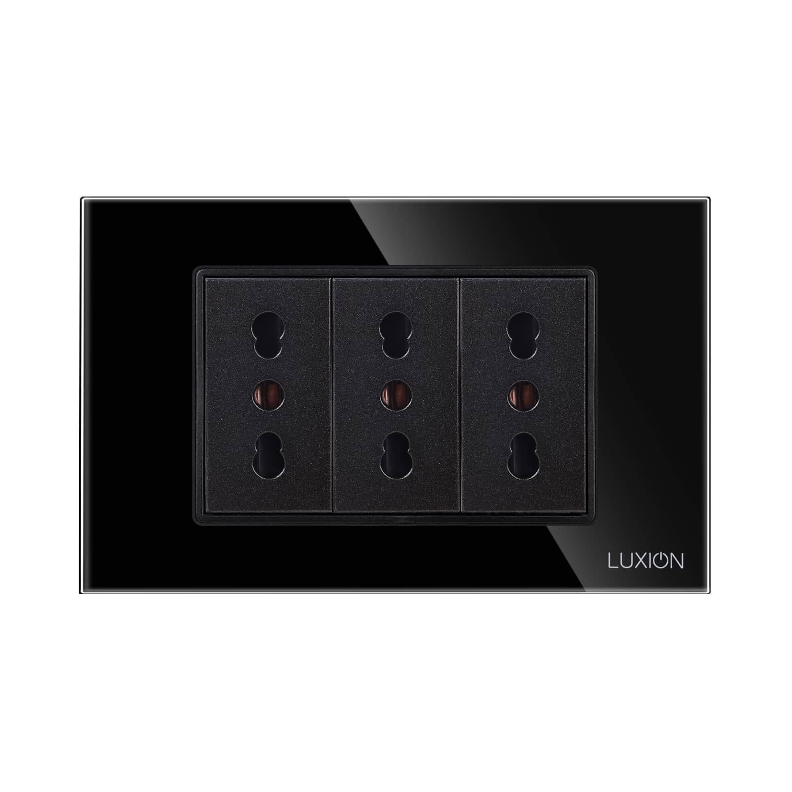 Priza Tripla cu Rama din Sticla LUXION, Standard Italian, 3M — imaginea 2