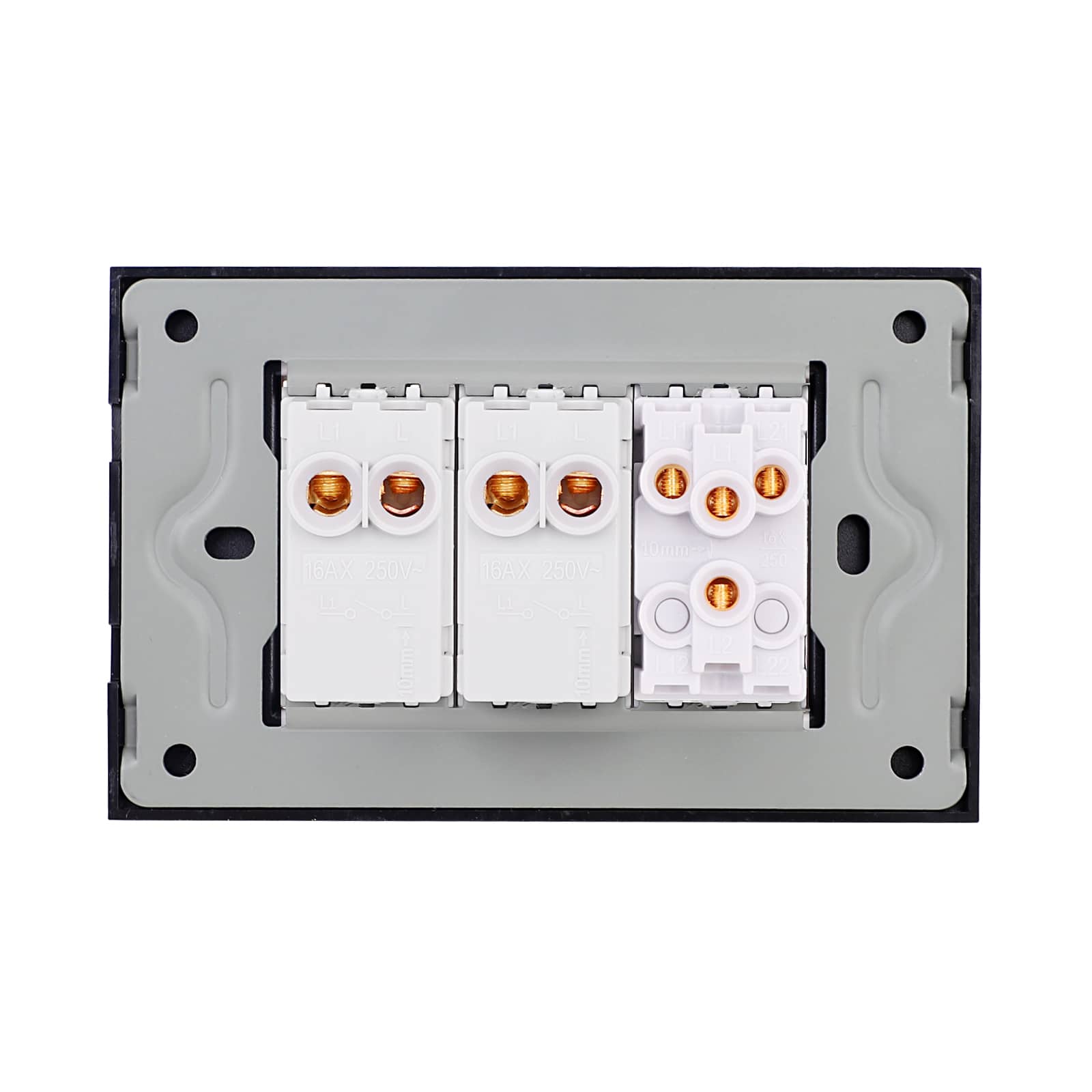 Intrerupator Mecanic 4 Posturi LUXION cu Rama din Sticla, Standard Italian, 3M — imaginea 4