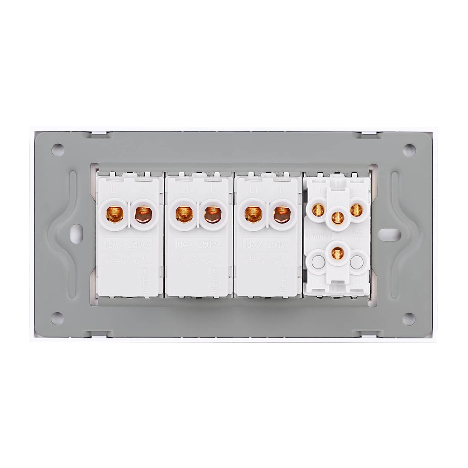 Intrerupator Mecanic 5 Posturi LUXION cu Rama din Sticla, Standard Italian, 4M — imaginea 4