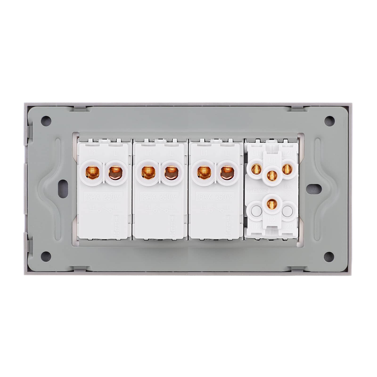 Intrerupator Mecanic 5 Posturi LUXION cu Rama din Sticla, Standard Italian, 4M — imaginea 4