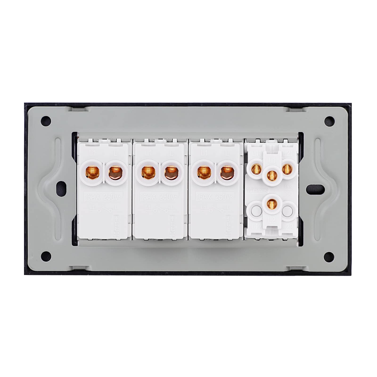 Intrerupator Mecanic 5 Posturi LUXION cu Rama din Sticla, Standard Italian, 4M — imaginea 4