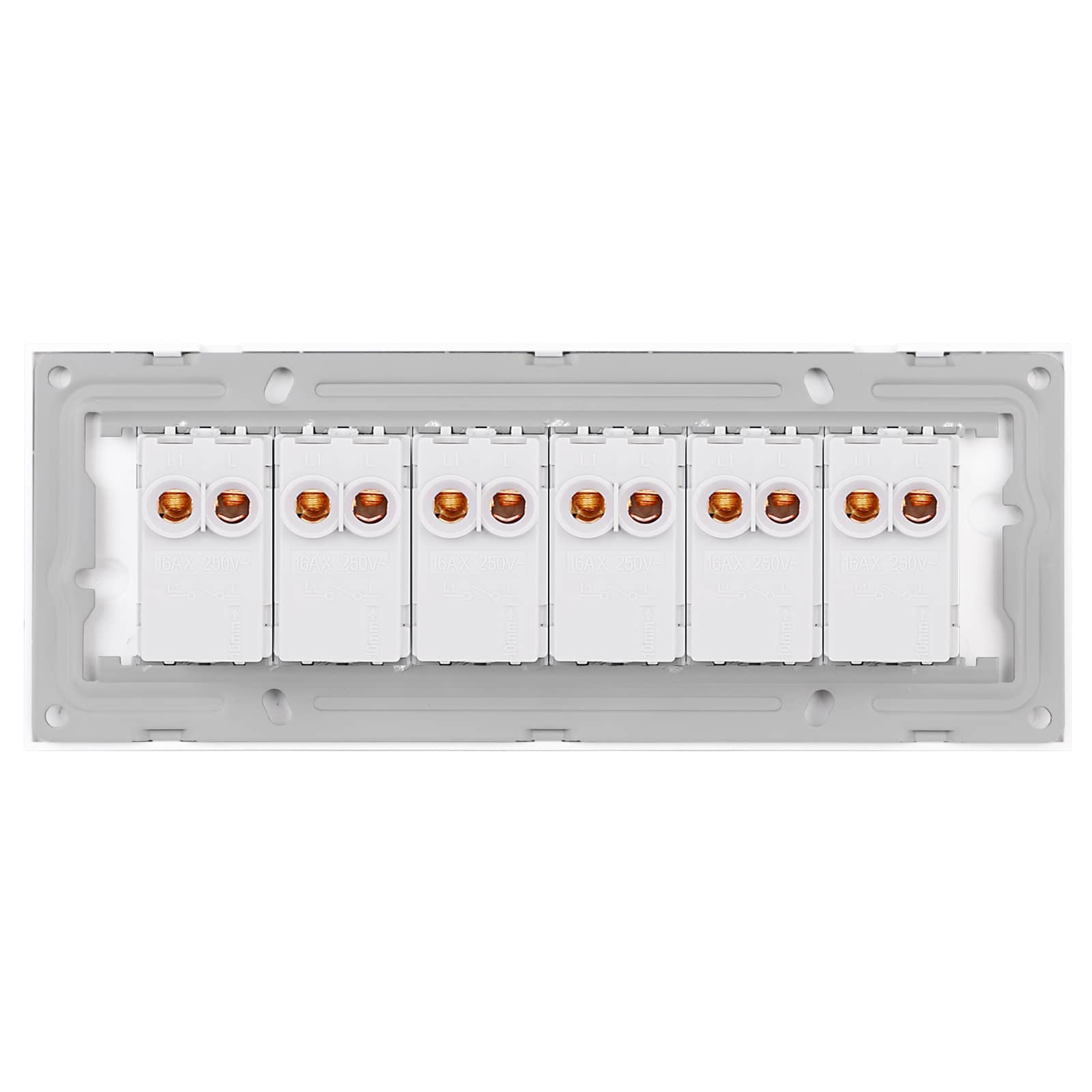 Intrerupator Mecanic 6 Posturi LUXION cu Rama din Sticla, Standard Italian, 6M — imaginea 4