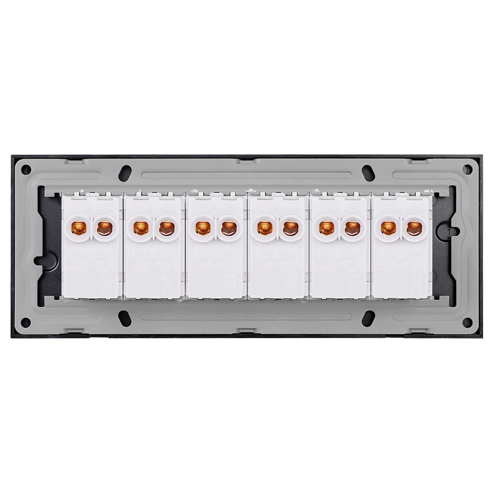 Intrerupator Mecanic 6 Posturi LUXION cu Rama din Sticla, Standard Italian, 6M — imaginea 4
