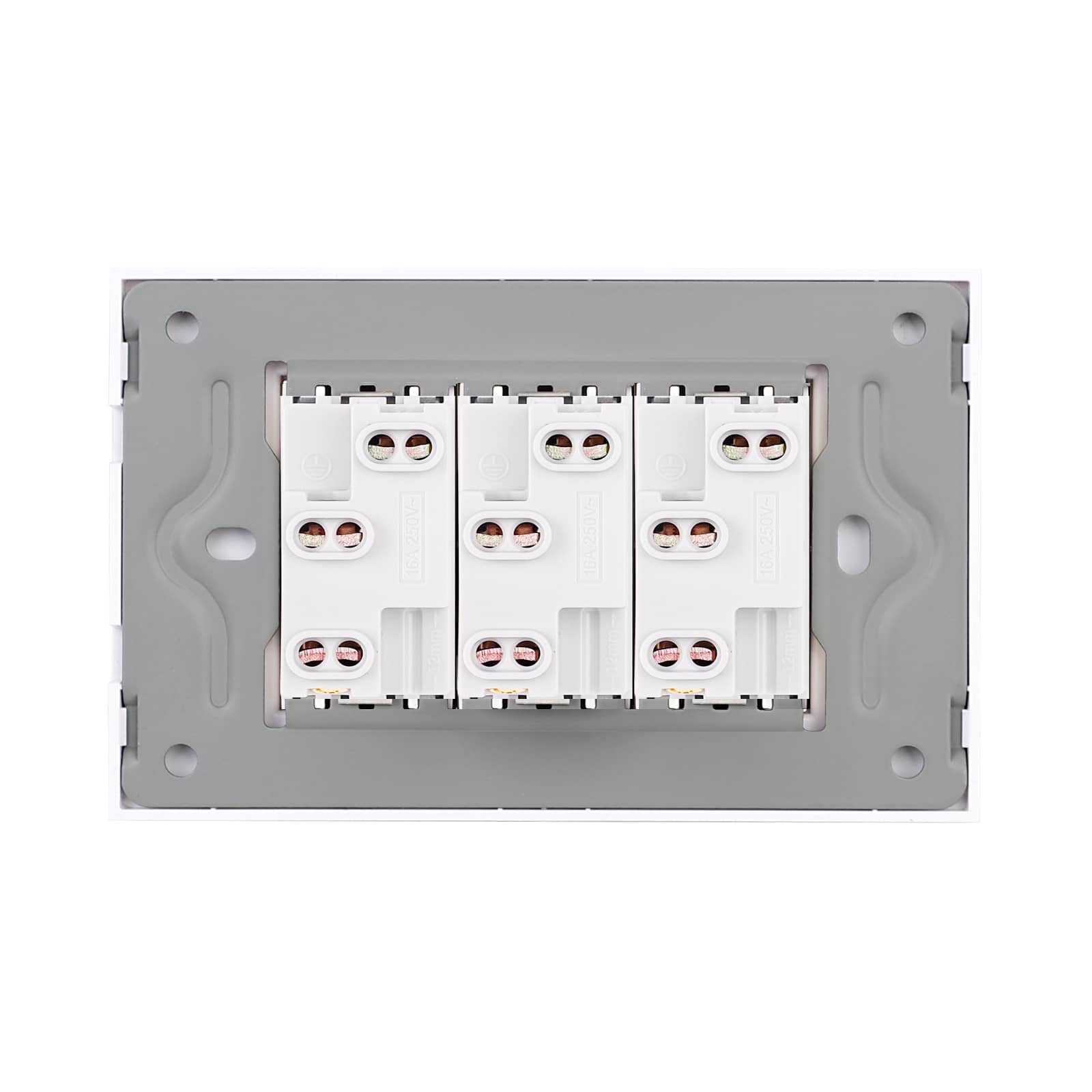 Priza Tripla cu Rama din Sticla LUXION, Standard Italian, 3M — imaginea 4