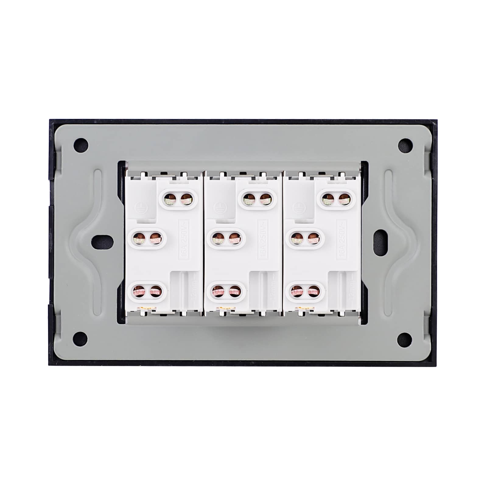 Priza Tripla cu Rama din Sticla LUXION, Standard Italian, 3M — imaginea 4