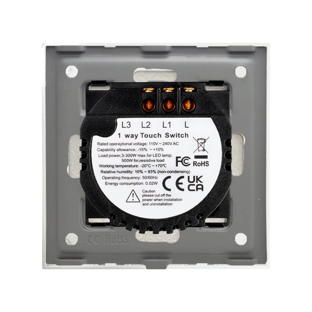 Intrerupator Dublu cu Touch din Marmura LUXION, 500W — imaginea 4