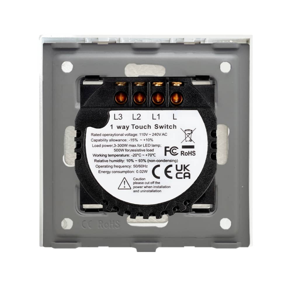Intrerupator Triplu cu Touch din Marmura LUXION, 500W — imaginea 4