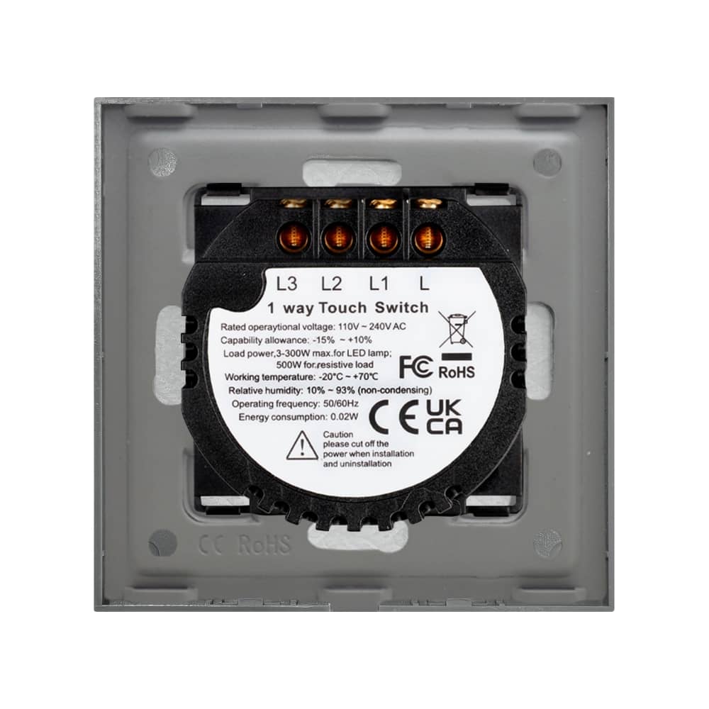 Intrerupator Triplu cu Touch din Marmura LUXION, 500W — imaginea 4