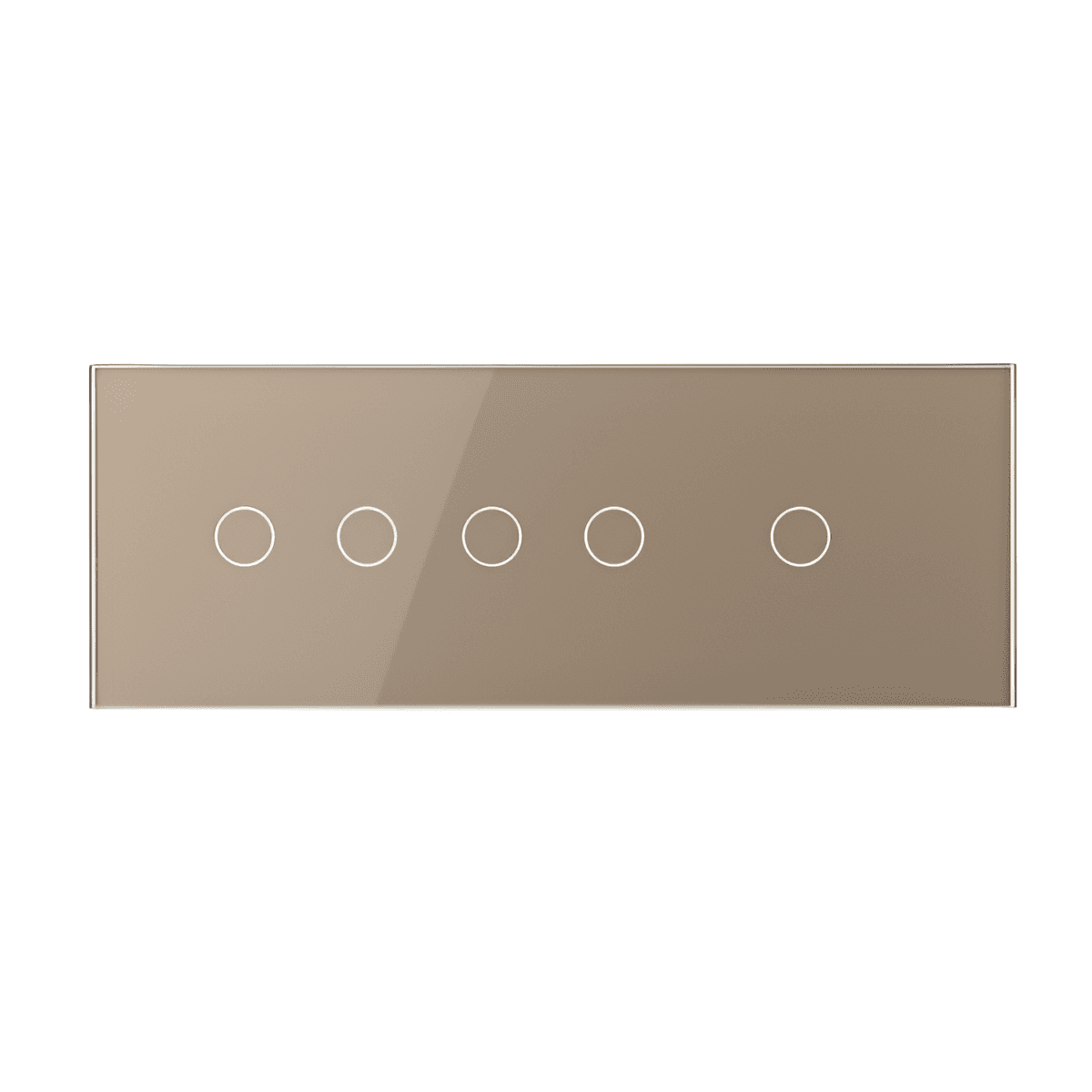 Panou Intrerupator Dublu + Dublu + Simplu cu Touch LIVOLO din Sticla, Standard Italian - 6/7M — imaginea 2