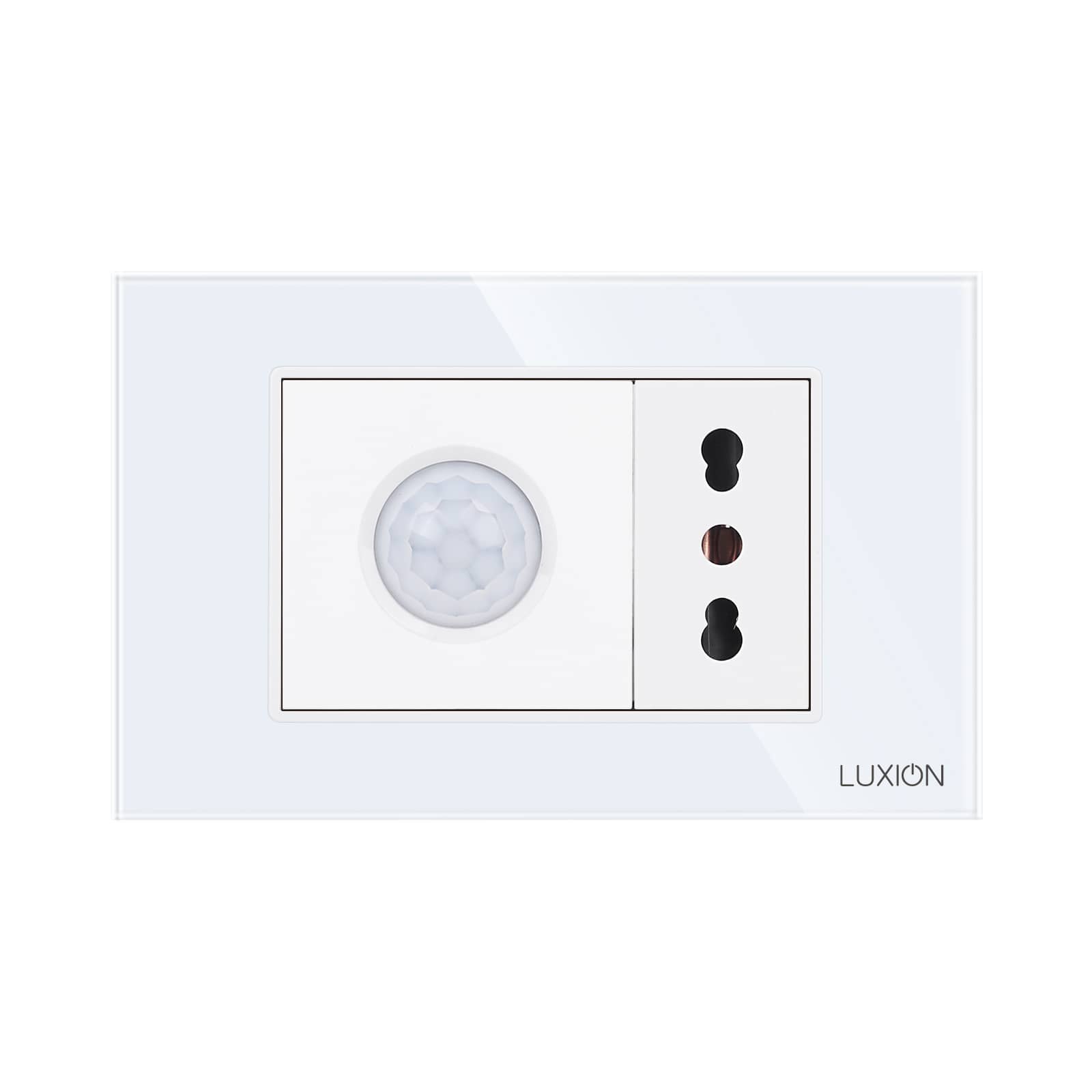 Senzor de Miscare 2M si Priza Ingusta LUXION cu Rama din Sticla, Standard Italian, 3M — imaginea 2